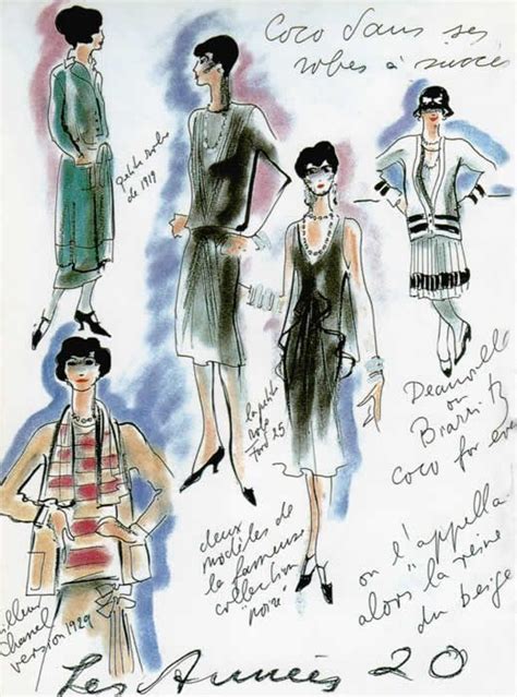 chanel logo sketches|Chanel 1920s designs.